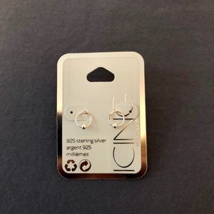 NWT sterling silver hoop earrings